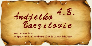 Anđelko Barzilović vizit kartica